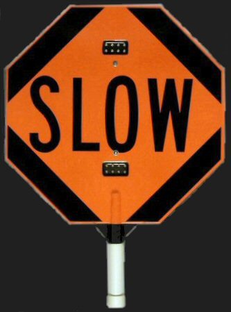 Illuminated Flashing Stop Slow Paddle